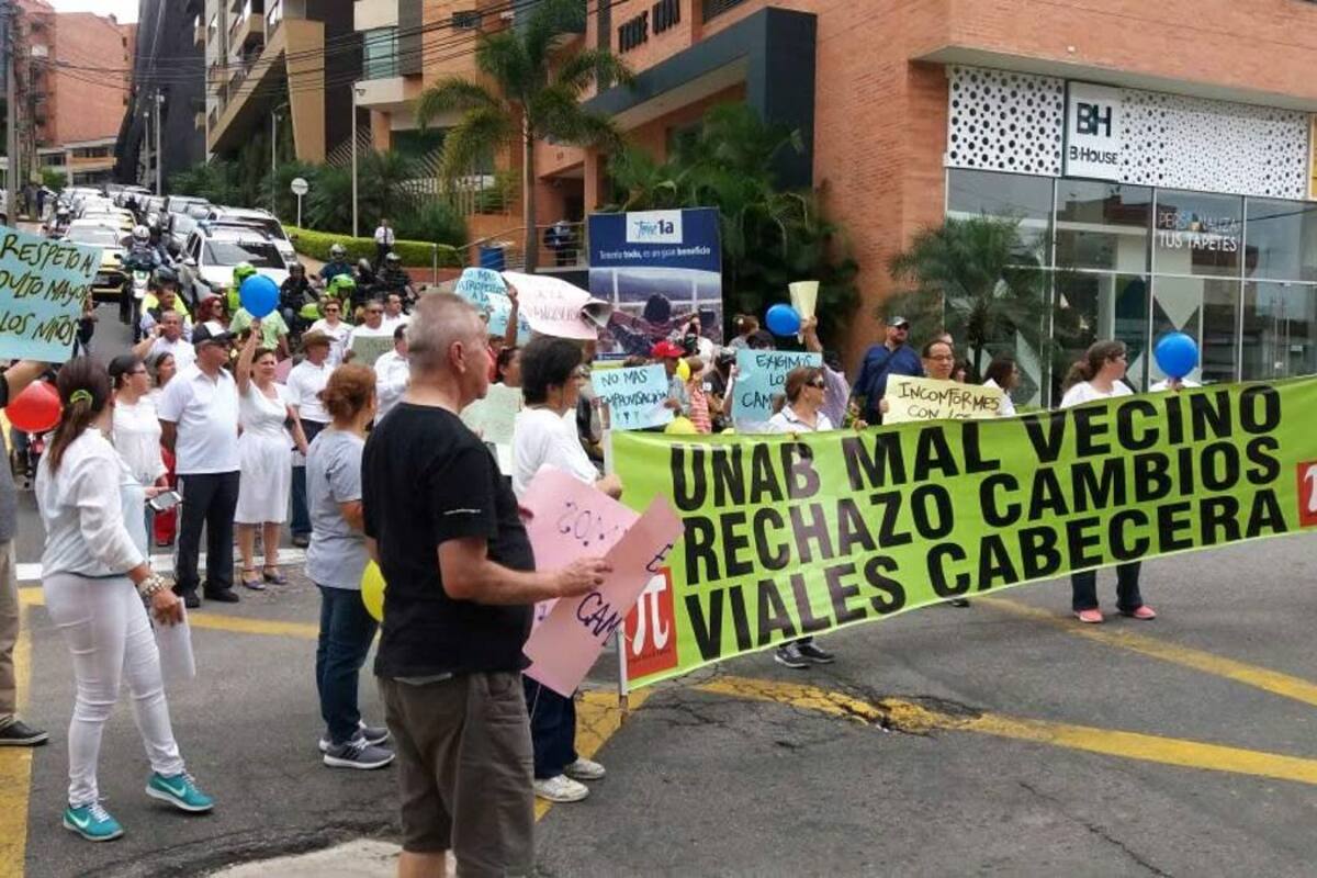 Alcaldía y comunidad no llegaron a un acuerdo frente a estos cambios viales. (Foto: Suministrada /VANGUARDIA LIBERAL)