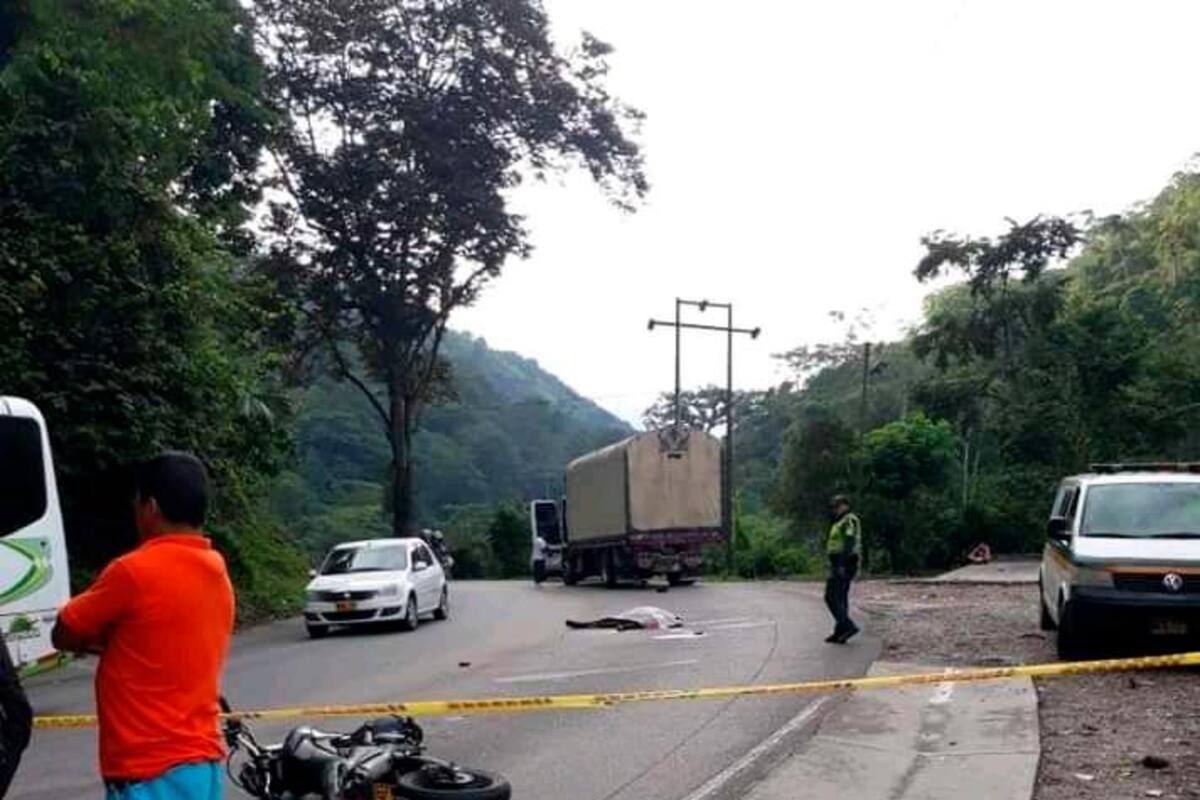 Motociclista falleció tras accidente en vía Bucaramanga – San Alberto. (Foto: suministrada)