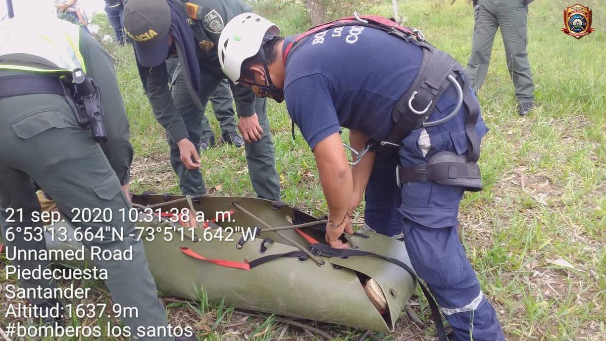 Hombre sobrevivió varios días tras caer por un abismo en La Mesa de los Santos