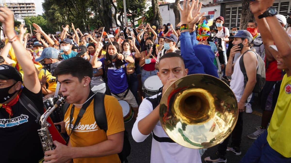 Continúa movilización en Bucaramanga en noveno día de paro nacional