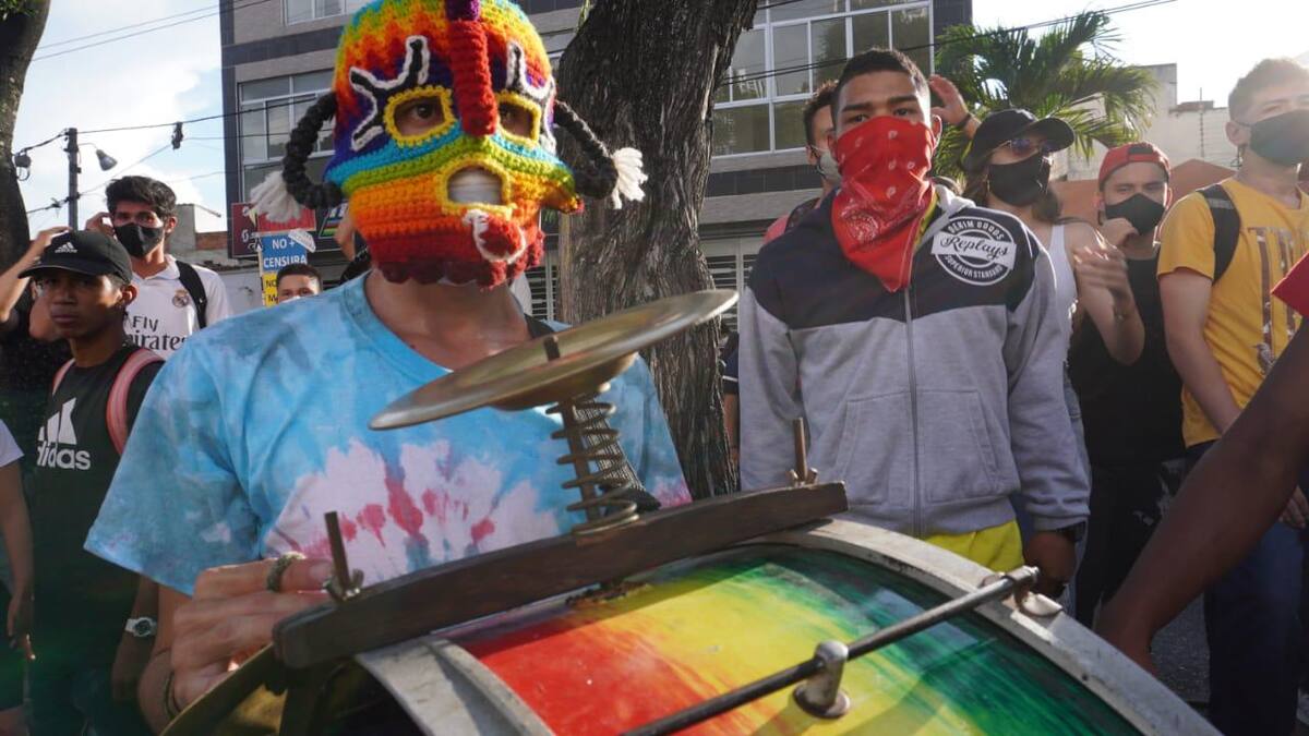 Continúa movilización en Bucaramanga en noveno día de paro nacional