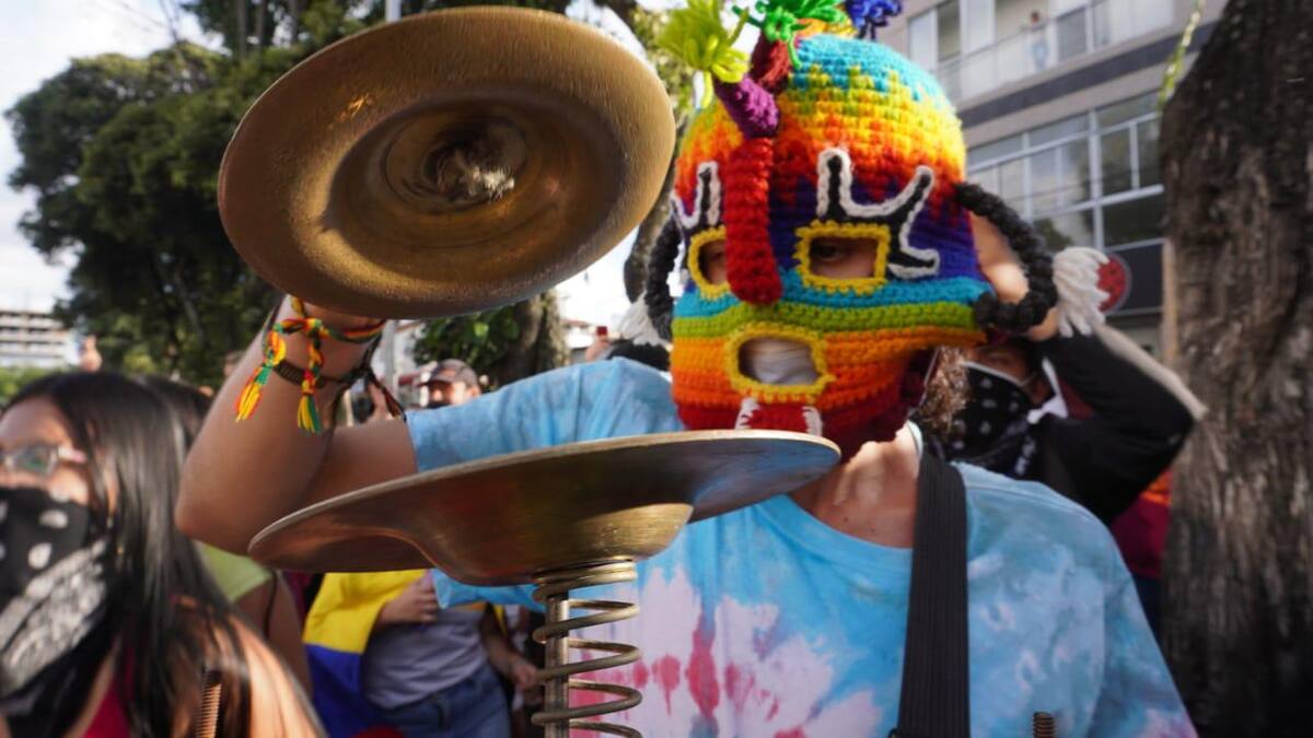 Continúa movilización en Bucaramanga en noveno día de paro nacional