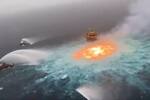 Videos: Reportan fuga con fuego en gasoducto submarino del sureste de México