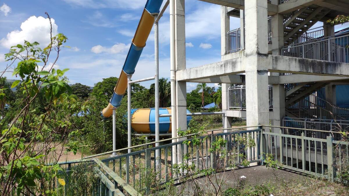 Las atracciones del sitio han sido invadidas por la maleza.