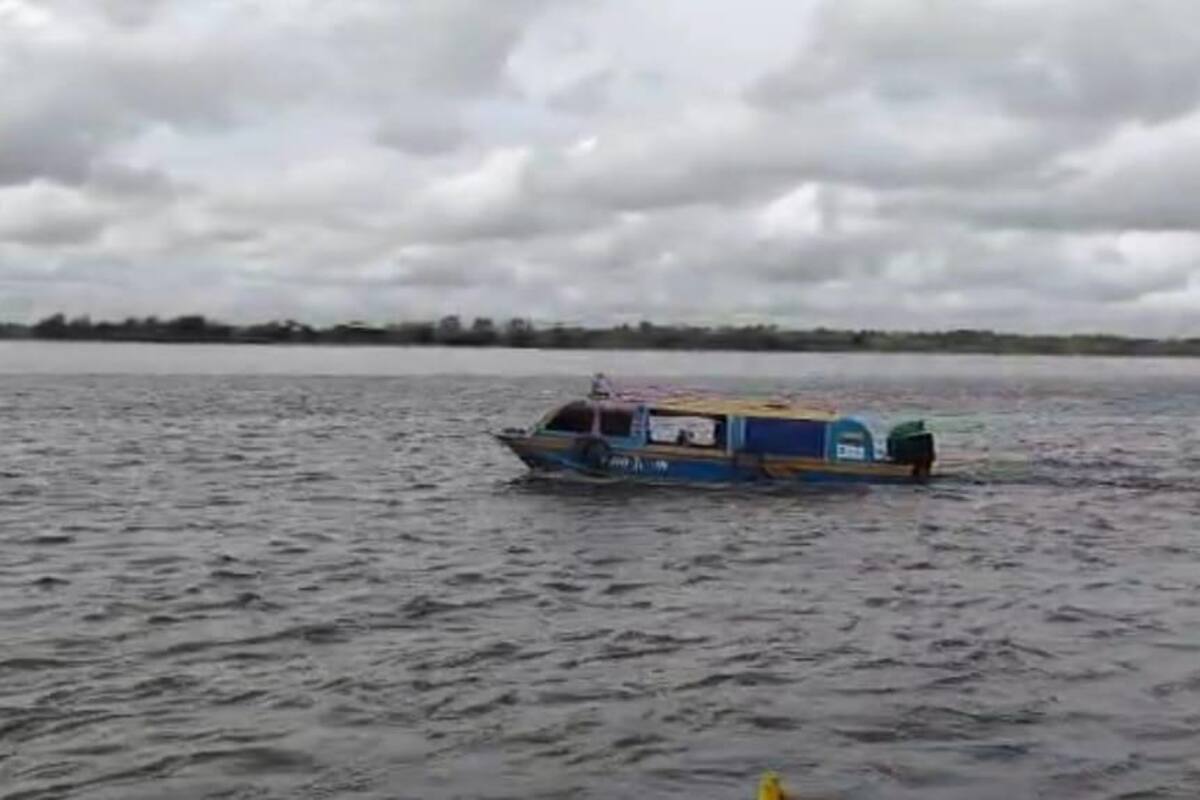 Las lluvias de las últimas horas hicieron que el nivel del río subiera a cerca de 4.30 metros en su caudal.