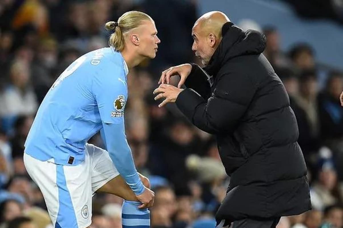 Pep Guardiola habló sobre Erling Haaland.