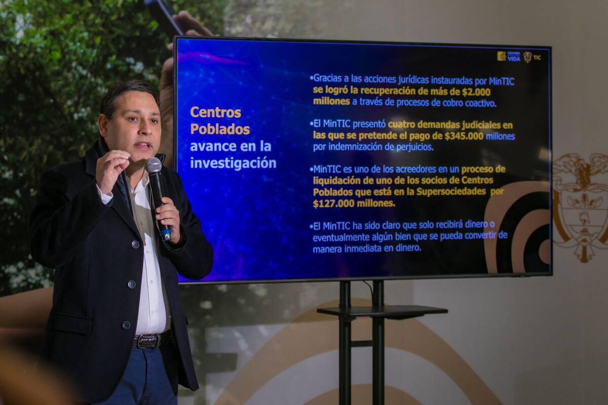 De los $70.000 millones de Centros Poblados solo se han recuperado $2.000, advierte Mintic