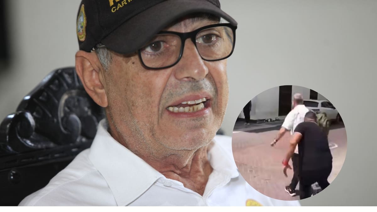 William Dau Chamatt, exalcalde de Cartagena (2020-2023) denunció a la persona que le tocó dos veces las nalgas. // Fotos: El Universal - Captura de video.
