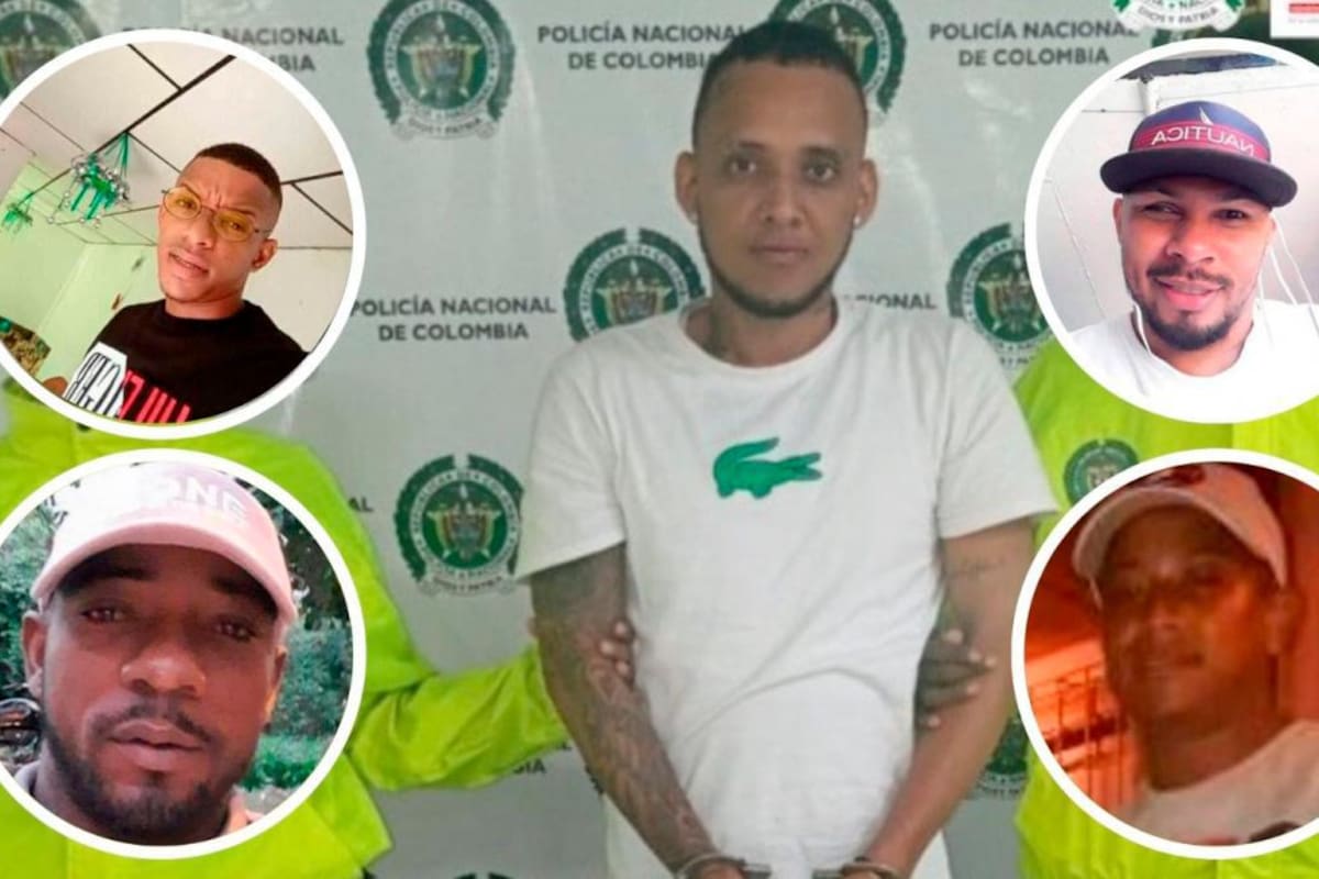 Alias ‘William Trans’ (centro) fue capturado por la Policía Nacional. Fotos: tomadas de redes sociales/VANGUARDIA
