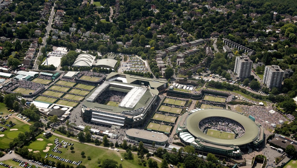 Una vista aérea del club All England Lawn Tennis de Londres, Reino Unido. //Foto, EFE: LOVELOCK