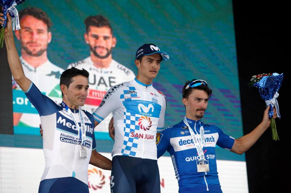 Winner Anacona ganó la Vuelta a San Juan, y le acompañaron en el podio el español Óscar Sevilla y el francés Julian Alaphilippe, segundo y tercero, respectivamente.