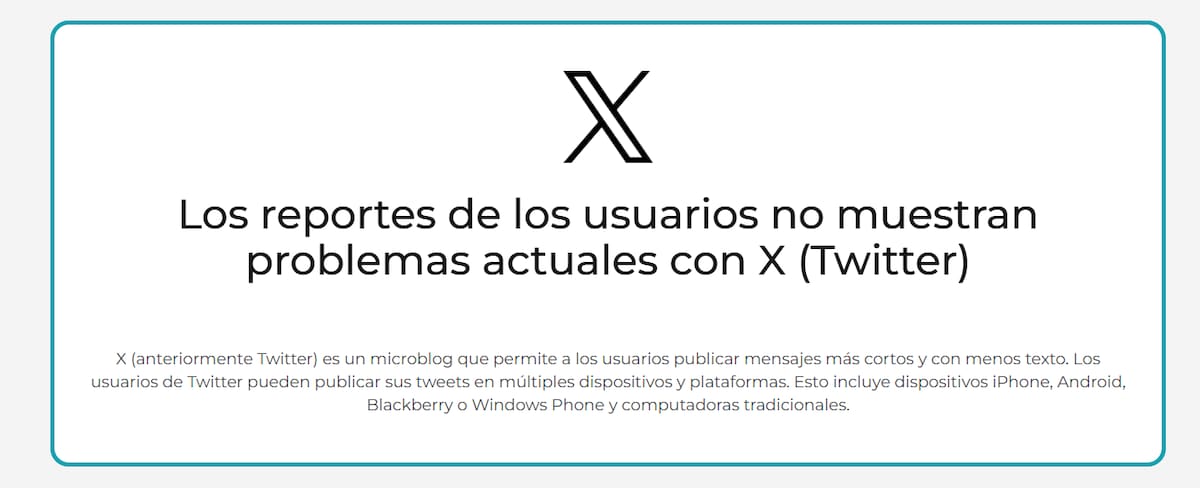Usuarios alertan por fallas en X hoy/ Captura tomada de Downdetector | Vanguardia