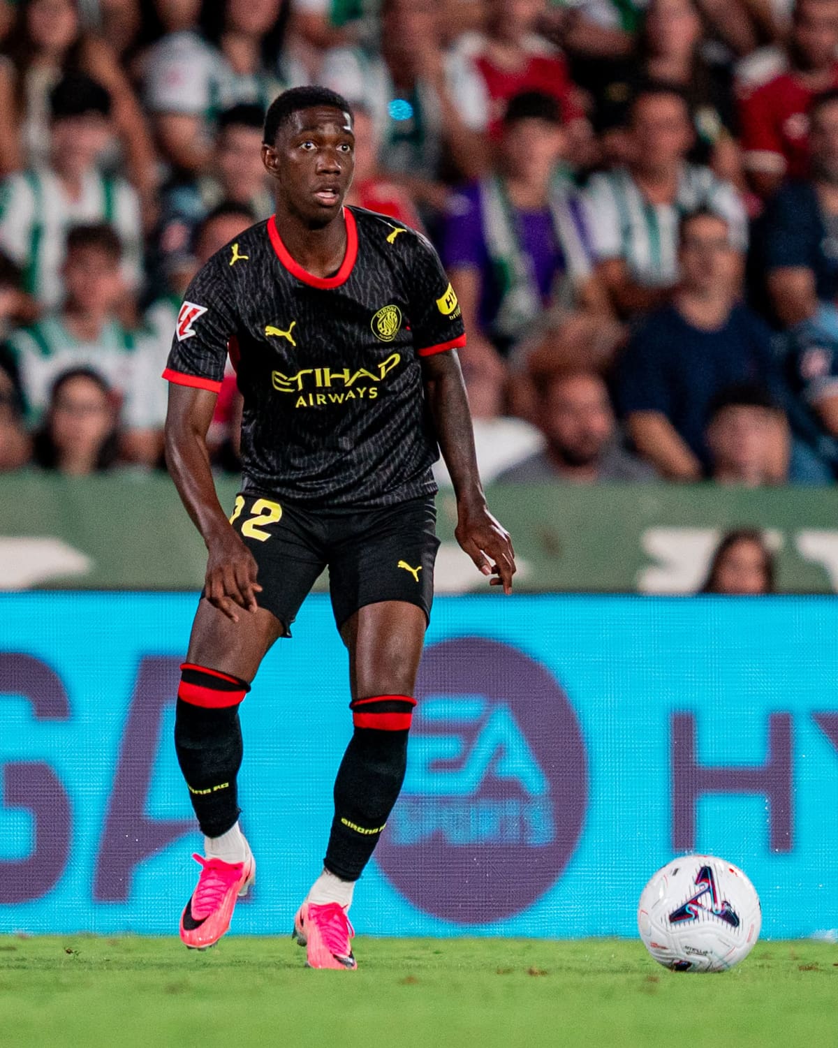 Yaser Asprilla busca ganarse un lugar en la selección Colombia. Foto: Girona.