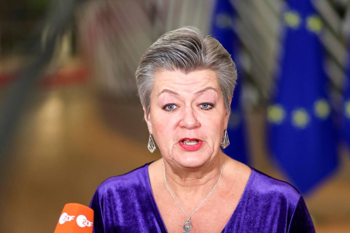 Ylva Johansson, comisaria europea de Asuntos de Interior.