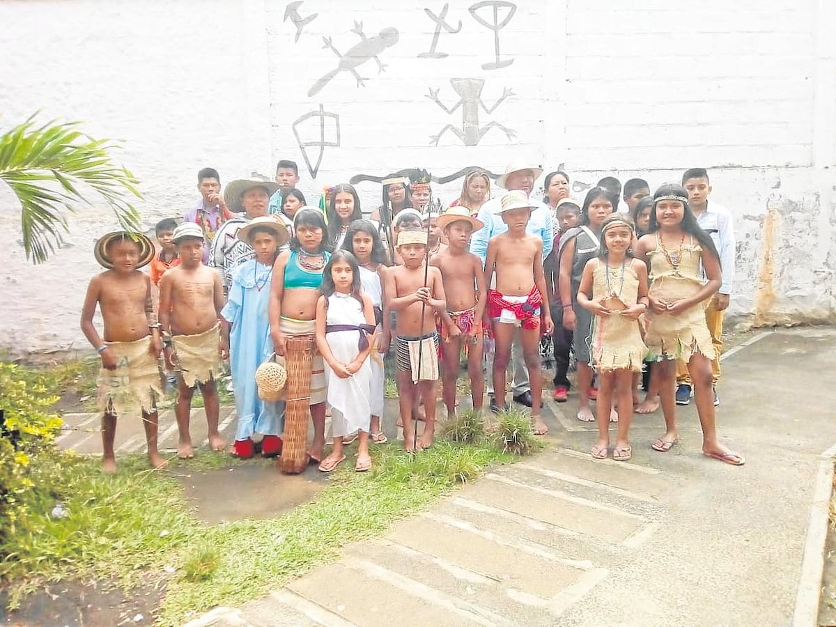 Más de 100 niños hacen parte de la comunidad indígena Zenú, en Barrancabermeja.