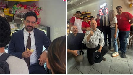 Alcalde Zohran Mamdani prueba pandebono y agua de panela en panadería colombiana en Nueva York